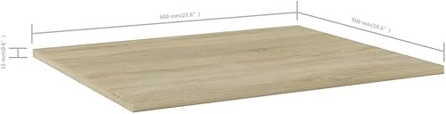 Miniatura 722 de Juego de 4 tableros de estantería, paneles de repuesto, unidades de almacenamiento, estantes de exhibición organizadores, gris hormigón, 31.5 x 11.8