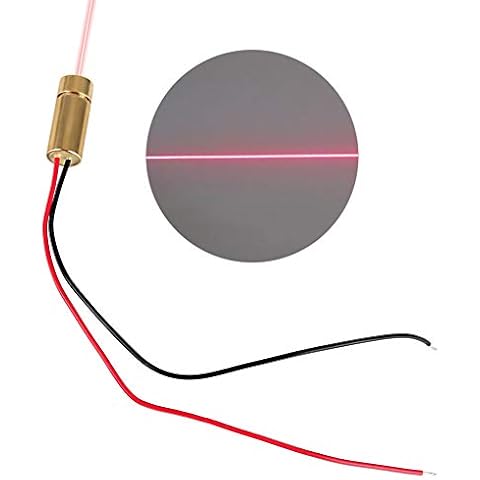 Fokussierbares Lasermodul, 2,8-5V |650nm |5mW |9 * 23mm Diodenmodul Red Dot Laserkopf Messwerkzeug (Linie) Cover
