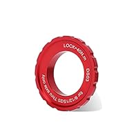 Centerlock Lockring, Centerlock Lock Cover Ring Disc Rotor Lockring Centerlock Rotoren Werkzeug für Fahrrad Mountainbike, Fahrradzubehör (Rot)