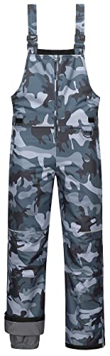 Image of CREATMO US Boy's Snow Bibs Kids Ski Pants Waterproof Insulated Winter Overalls
