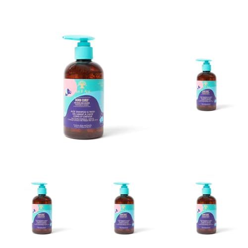 As I Am Born Curly aloe Shampoo & Wash 240ml/8oz (kids), clear, (Pack of 5)