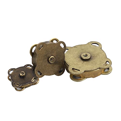 Lot De 5 Ou 10 Boutons Pression Aimantés - 14mm - Métal Rond - Neufs