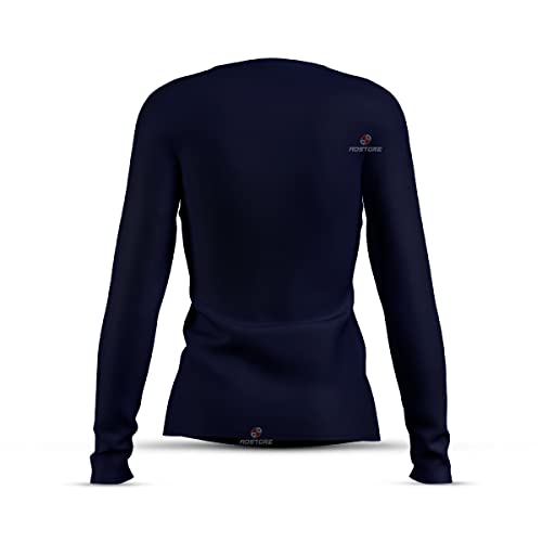 Camisa Camiseta ADSTORE Azul Marinho Térmica Feminina Segunda Pele Proteção Uv 50+ (GG)