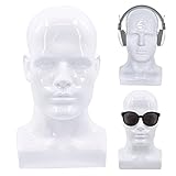 FL Male Mannequin Head Professional Manikin Head for Display Wigs, Hats, Headphone, Mask,...