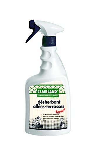CLAIRLAND Désherbant Allées, Terrasses - Actif présent dans la Nature - Prêt à l'emploi 900 ML