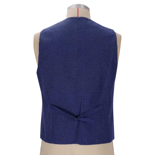 Formal Vest For Men Tweed Business Casual Prom Dress Tweed Vests Wedding Suits Work Button Waistcoats With Pockets3