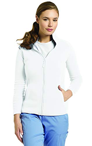 White Cross Women's 448 Polar Fleece Scrub Jacket-White-Large #TOP1