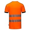 Portwest PW3 Hi-Vis T-Shirt S/S, Size: 4XL, Colour: Orange/Black, T181OBR4XL #1