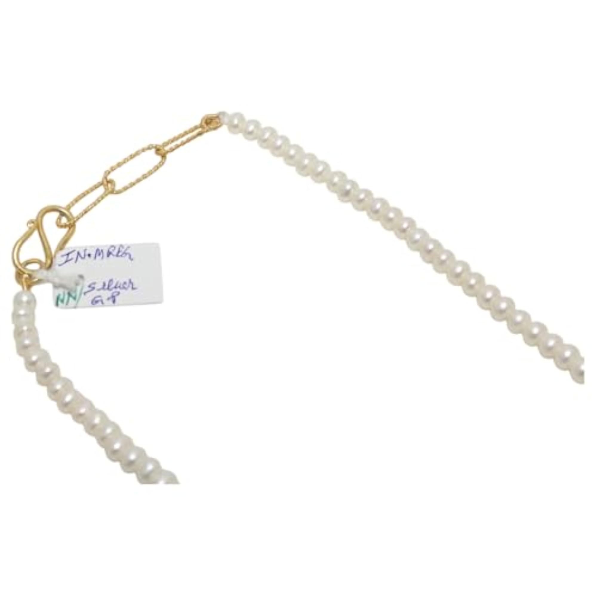 Women's 925 Sterling Silver Freshwater Pearl Gemstone Necklace, 18"