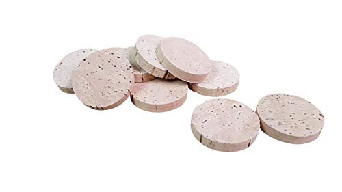 Discos de corcho de 35 mm x 6 mm en paquete de 20 unidades, placas de corcho natural para manualidades, decoración, modelismo y artesanía, material sostenible para manualidades de Portugal