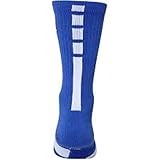 Nike Elite Basketball Crew Socks Medium (Fits Men Size 6-8, Women 6-10) Royal Blue, White SX7626-463