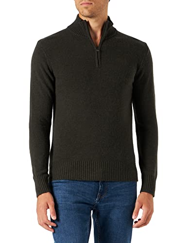 Maglione a 1/2 Zip SCHOTT Schott NYC PLLANCE2 Pull, Dark Cachi, S Uomo