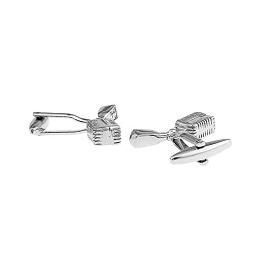 Mancuernillas Daesar para camisas de hombre plateadas miniatura 2