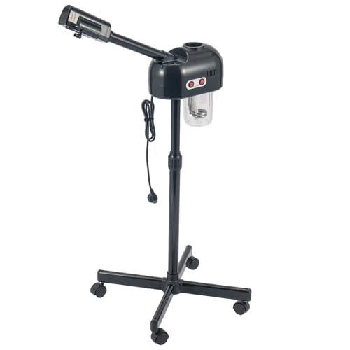 Youyijia Vertikaler Gesichtsdampfer Gesichtssauna Porenreiniger Dampf Spa Maschine Luftbefeuchter Schönheit Heiße und Kalte Dampfgerät Feuchtigkeitsspendende Schönheit Maschine Weiss (Schwarz)