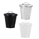 Poubelle pot de fleurs avec couvercle - mini poubelle de forme tendance et adorable, pour accueillir des choses triviales, décorer la maison.