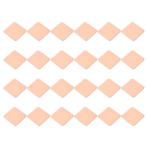 PATIKIL - PATIKIL Copper Heatsink Pad Shims, 24 Pcs 20x20x1mm Copper Pad Shim IC Chipset GPU CPU Thermal Heatsink for Cooling Laptop Desktop Computer