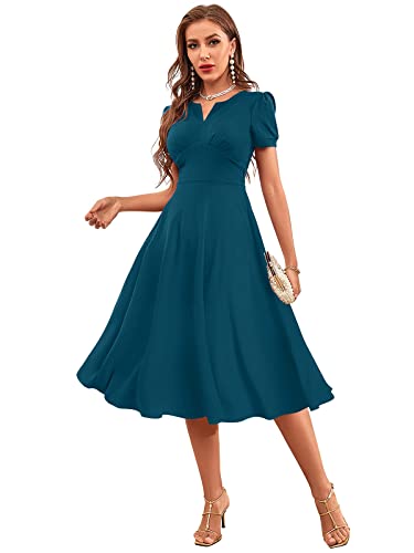 Women's & Girls' A-LINE MIDI Maxi Dress Red