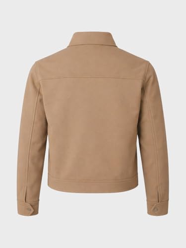 Image of The Indian Garage Co Men Regular Fit Long Sleeves Cutaway Collar Solid Jacket