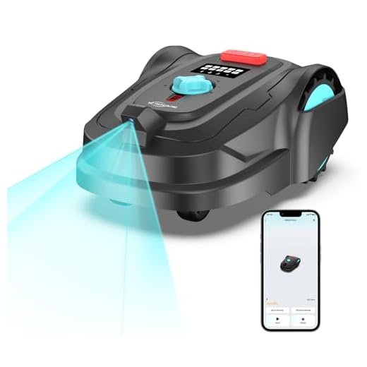 YARDCARE M800Plus Robot Tondeuse sans Fil Périphérique, GPS & Vision IA, 800 m², Tondeuse Robot sans Câble, Mode de Tonte en U, Détection de 150 Obstacles, Recharge Automatique, Contrôle Via App