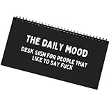 Mood Flip Sign for Your Desk, 2024 New The Daily Mood Desk Sign (Black)