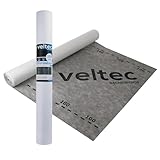 Parotec_Veltec 3-lagige Unterspannbahn 100g–200g/m² Diffusionsoffene Dachfolie W1 wasserdicht Sd 0,03–0,04 m Reißfest & UV-beständig 10m 25m 50m Unterdeckbahn für Steildach (100g - 37,5m²=25m x 1,5m)