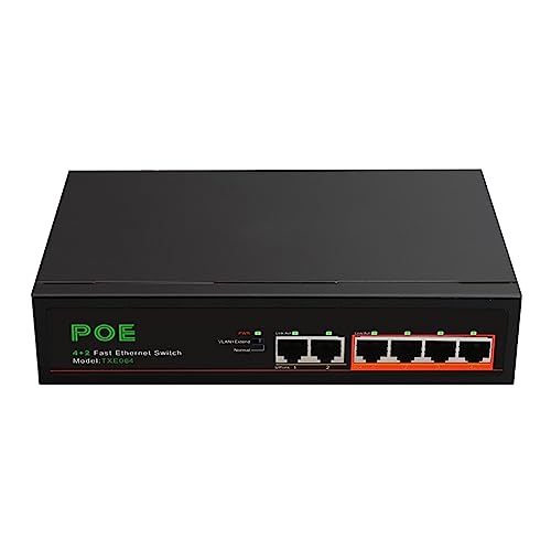 Switch POE 6 ports switch réseau ethernet 100Mbps hub réseau domestique power connect