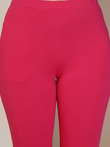Image of ONE SKY Women Full Length Leggings | Cotton Modal Spandex Blend | High Waist Stretchable & Bio-Washed Fabric | Colour-Lock Technology | Comfortable Leggings for Women