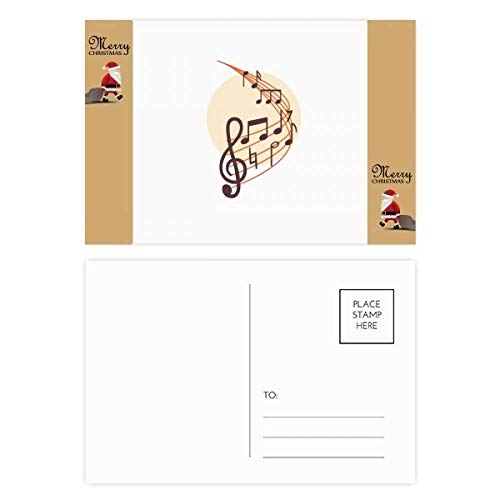 Notes de musique Père Noël de forme incurvée et ronde au design festif unique