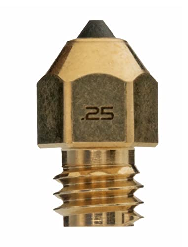 Diamondback Nozzles – MK8 Compatible – Polycrystalline Solid Diamond Tip 3D Printer Nozzles, Improved Extrusion, Any Fil