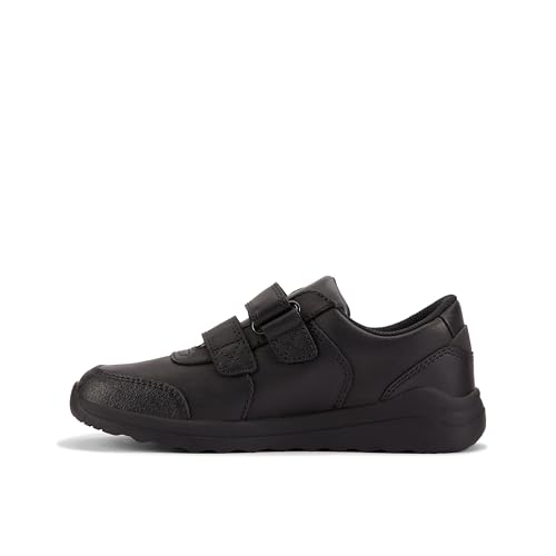 Clarks Premium Daze Step 2 K, Oxford Plano Niños, Black Leather, 29.5 EU