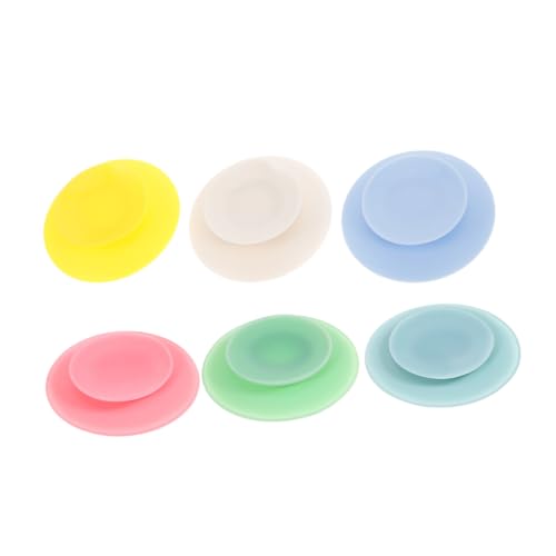FOMIYES 6pcs Double Sided Silicone Suction Pads for Slip Bowl and Plate Fixing Durable Grip Dish Attachment for Elderly and Patients Versatile Suction Cups Multiple Colors