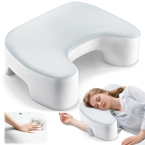 WOAKUSO Side Sleeper Pillow with Arm Holes -arm Pillow Ergonomic for Cervical Neck Shoulder & Rotator Cuff Pain Relief - ldeal for Side Sleepers Grey