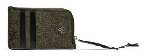 Cuir porte-cartes Scotch & Soda imprimé luxe zippé vert