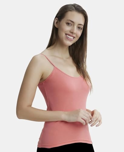 Image of Jockey 1487 Women Super Combed Cotton Rib Camisole with Adjustable Straps and StayFresh Treatment (Pack of 2)