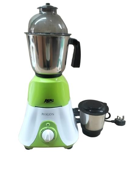 Image of Anjali Avalon Pro 550W Mixer Grinder with 3 Stainless Steel Multipurpose Jars for Juicing | Chutney Making | Dry Grinding | Wet Grinding | 12 Month Warranty | (Green, 3 Jars)