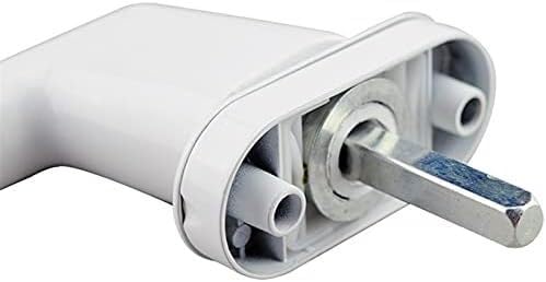 Serrure de fenêtre en acier inoxydable, serrure coulissante, poignée, transmission plastique avec clé à l'intérieur l'ouverture extérieure
