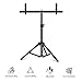 Selens Photography Backdrop Stand 30 Inches Small T Shape Support Light Stands Mini Holder for Photo Studio Tabletop Desktop Background Paper, T-Shape Background Support Stand Crossbar with 2 Clamps