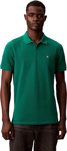 Calvin Klein Polo piqué Monogramme SS LV040EM269 S/S, Vert (Deco Green), M, Vert (Deco Green), M