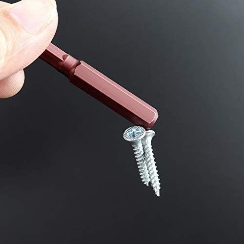 Amartisan 20 PACK Hex Head Allen Wrench Drill Bit Set, Metric and SAE S2 Steel Hex Bits Set, Magnetic Tips, 2.3