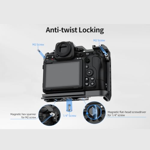 Image of Nitze Aluminum Alloy Camera Cage for Nikon Z8, Compatible with Arca Swiss, with Cold Shoe