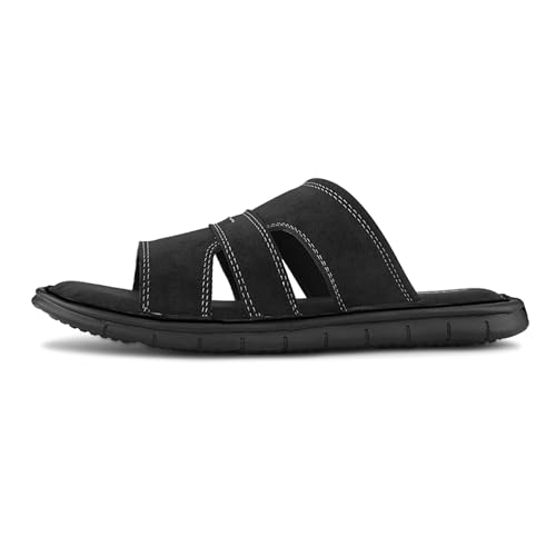 Image of Centrino Men's Slide Sandals | Multi-Strap Design with Cushioned Insole | Lightweight Comfortable Casual Footwear for Summer & Office Travel (9581)