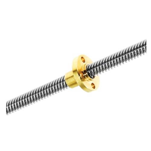 Metal Ball Screw nut T8 Lead Screw Trapezoidal Rod Lead CNC 3D Printer 12mm Length 100mm-400mm with Copper Nut(150mm)