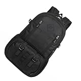 Keenso Mochila de Senderismo, Paquete de Camuflaje de Resistencia Al Agua con Canales de Flujo de Aire, Apto para el Ciclo, Acampar, Senderismo, Estilo Militares (5