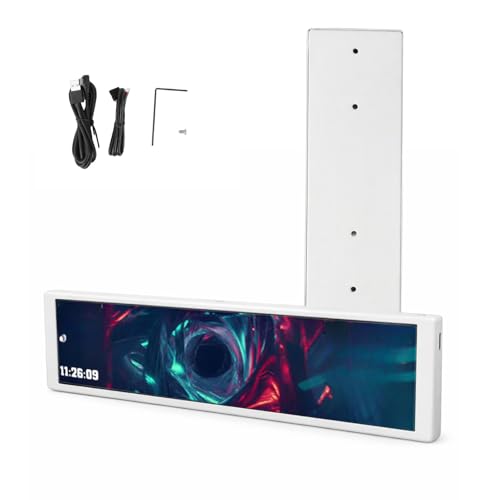 Image of 9.2 inch PC Sensor Panel, Secondary Display for CPU GPU Monitoring with Dynamic Video Themes, 1920x462 Resolution, Type C Powered for 10 /11 (White)