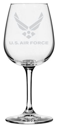 United States Air Force Etched All Purpose 1275oz Libbey Wine Glass