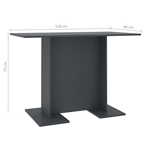 Dining Table,Writing Desk, Computer Desk, Balcony Table,Standing Table, Coffee Table,For Bedroom, Entryways, Living Rooms, Dining Rooms, Office, Grey 43.3"X23.6"X29.5" Chipboard #TOP5