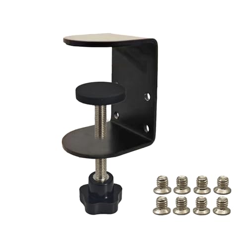 Image of Small C Clamps 2 Inch with 4 Small Holes in the Back, 2-Pack Adjustable Desk C-Clamp for Range 0.39 inch~2 inch, Versatile Clamp for Brake, Parts Assembly, Fastening, Welding, Woodwork, Metal Work