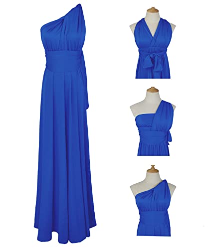 Image of Sexyshine Women's Backless Gown Dress Convertible Multi-Way Wrap Halter Cocktail Dress Bandage Bridesmaid Long Dresses