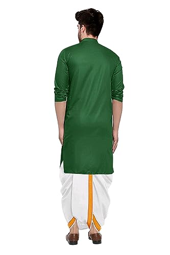 Image of Trustous Kurta Dhoti set for Mens (mahraj dhoti with kurta plain and classis look)