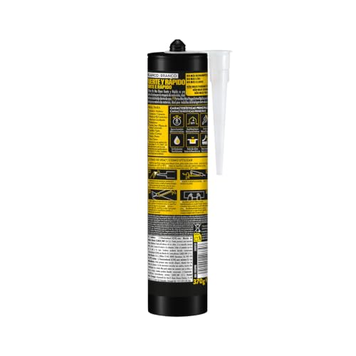 Miniatura 2 de Pattex No Más Clavos Original, Adhesivo De Montaje Resistente, Pegamento Extrafuerte Para Madera, Metal Y Más, Adhesivo Blanco Instantáneo, 1 Cartucho X 370 G